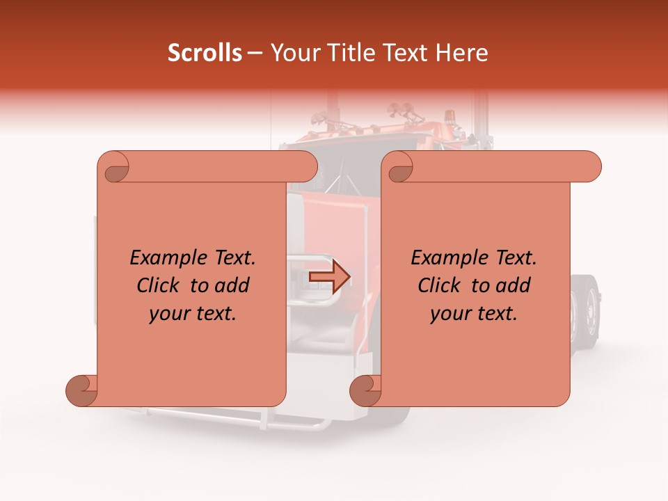Copy Space White Cargo PowerPoint Template