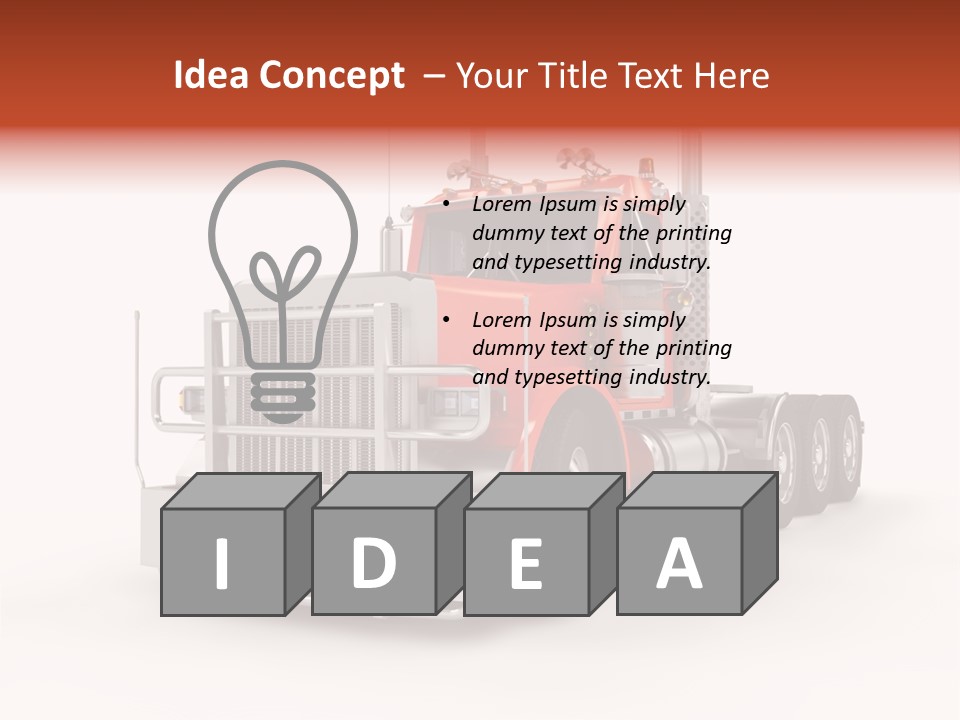 Copy Space White Cargo PowerPoint Template