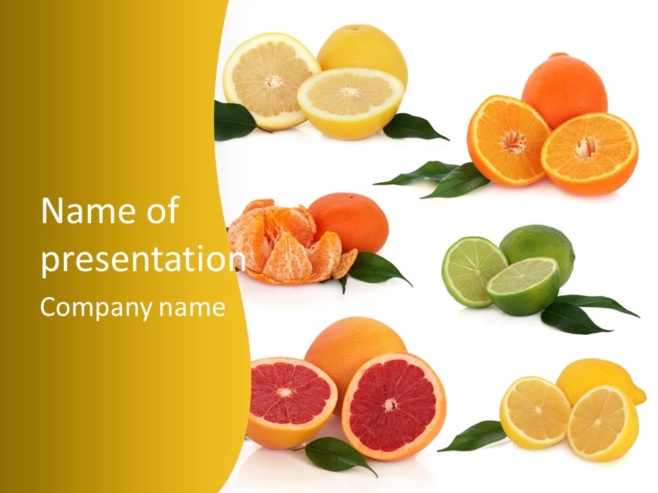 Ruby Mandarin Clementine PowerPoint Template