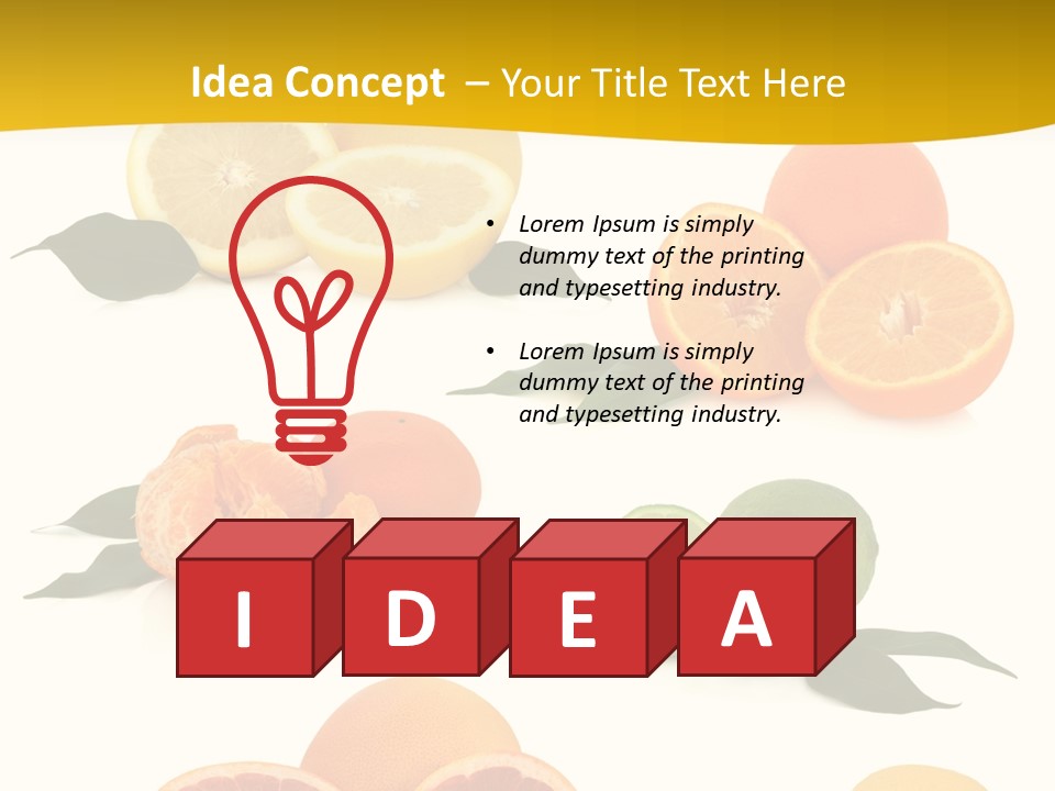 Ruby Mandarin Clementine PowerPoint Template