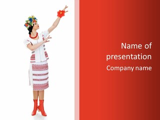 Cloth Brunette Red PowerPoint Template