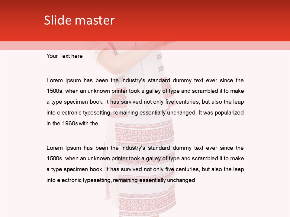 Cloth Brunette Red PowerPoint Template