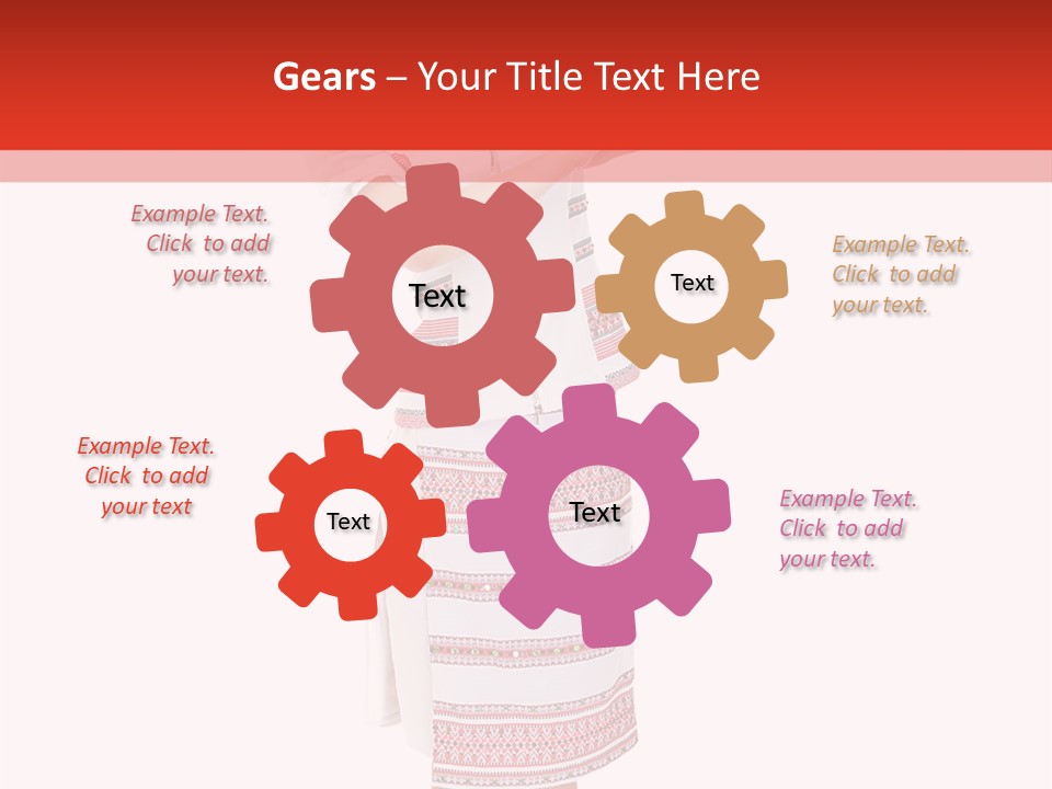 Cloth Brunette Red PowerPoint Template