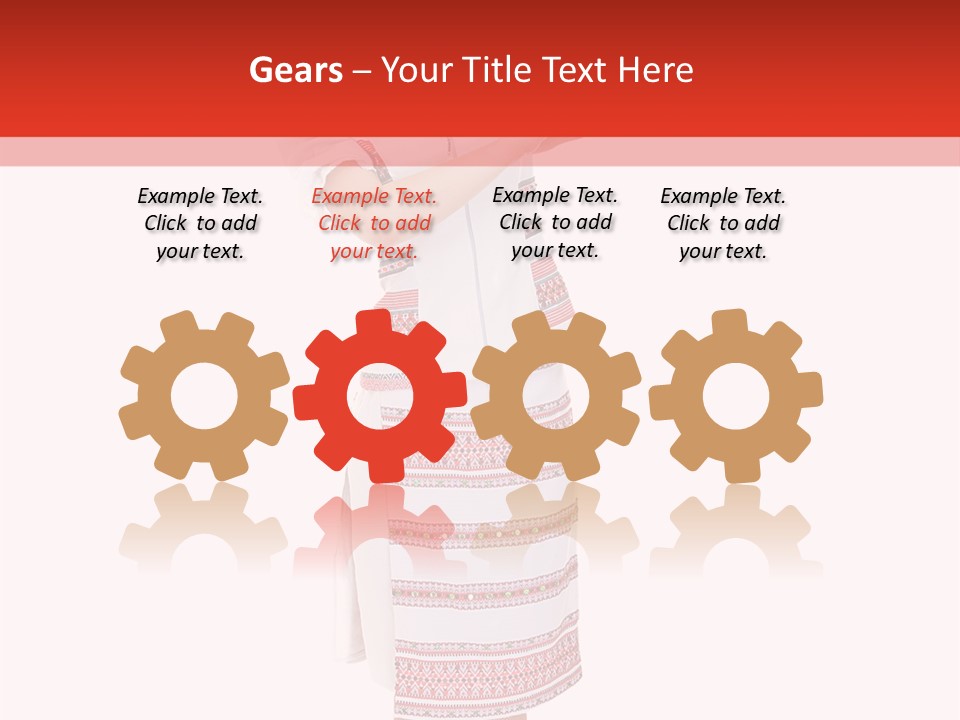 Cloth Brunette Red PowerPoint Template