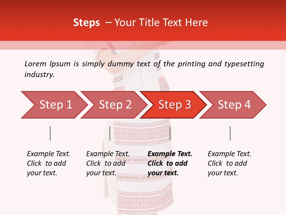 Cloth Brunette Red PowerPoint Template