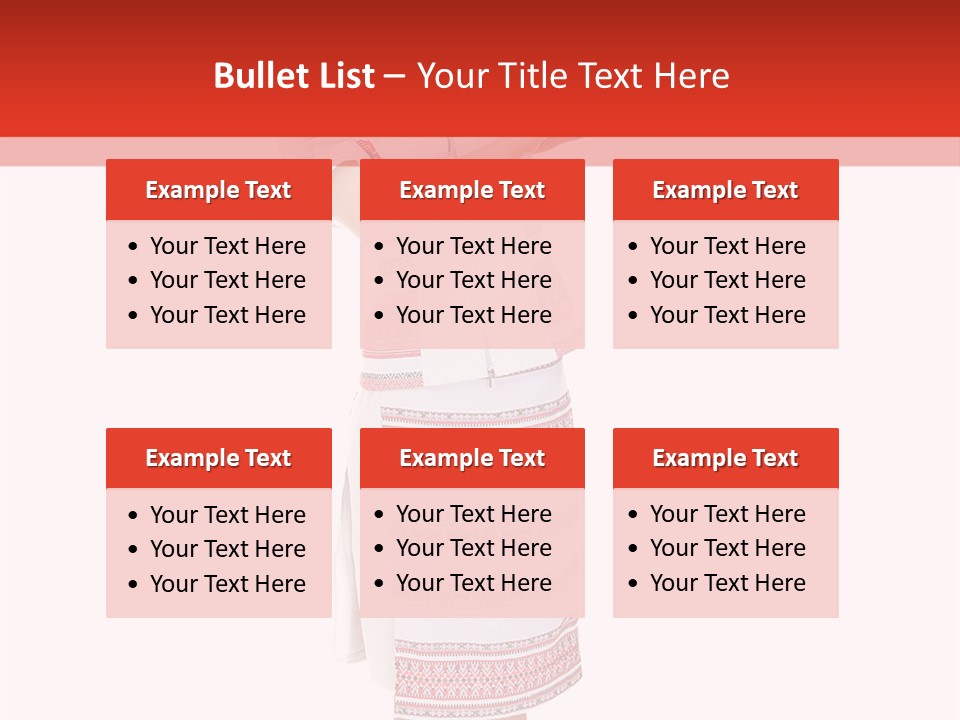 Cloth Brunette Red PowerPoint Template