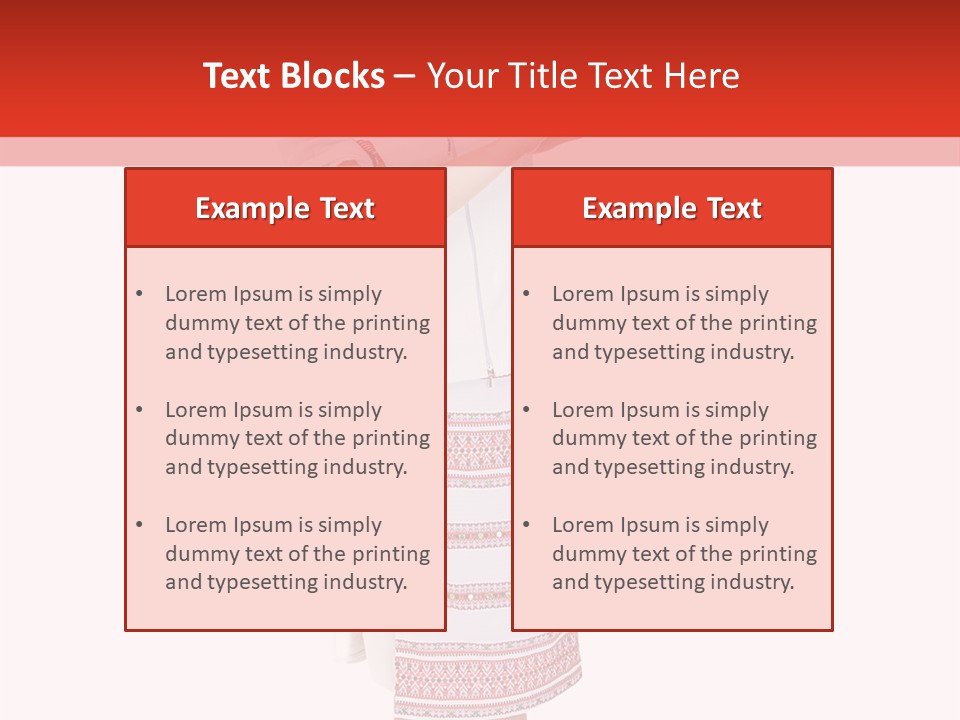 Cloth Brunette Red PowerPoint Template