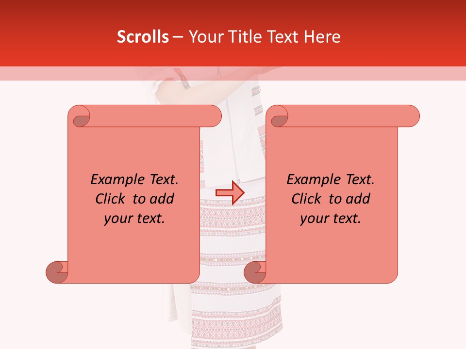 Cloth Brunette Red PowerPoint Template