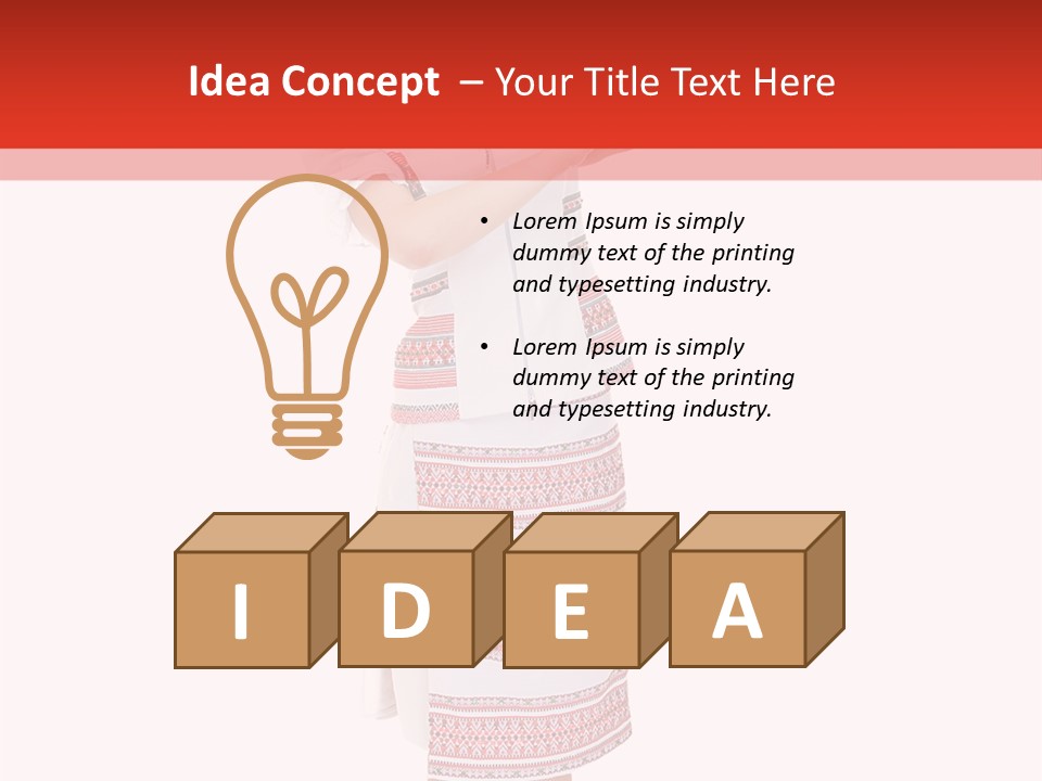 Cloth Brunette Red PowerPoint Template