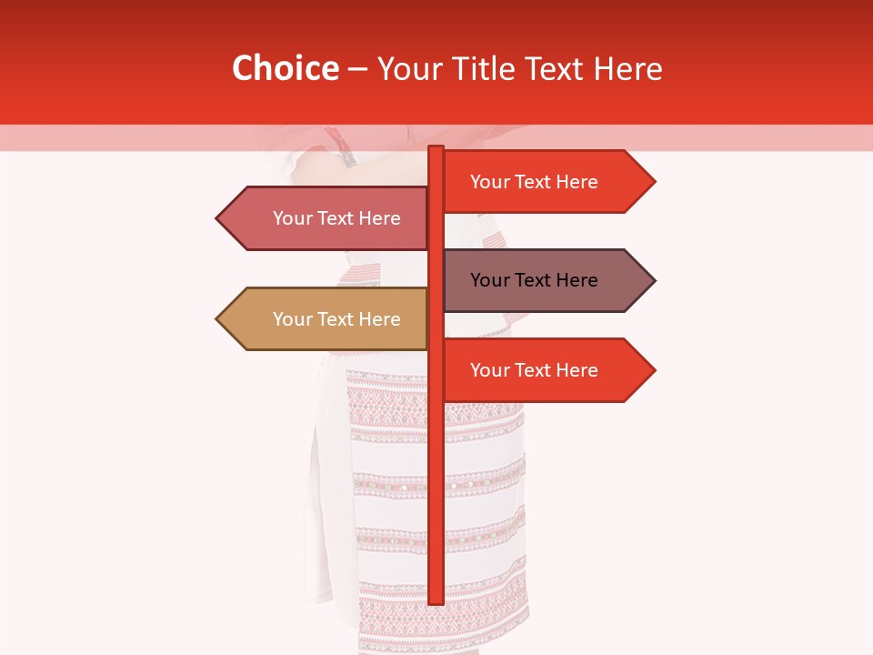 Cloth Brunette Red PowerPoint Template