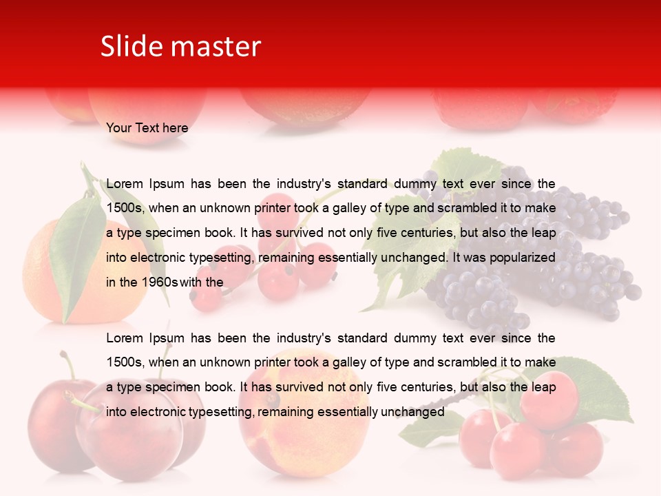 Apple Meal Plum PowerPoint Template