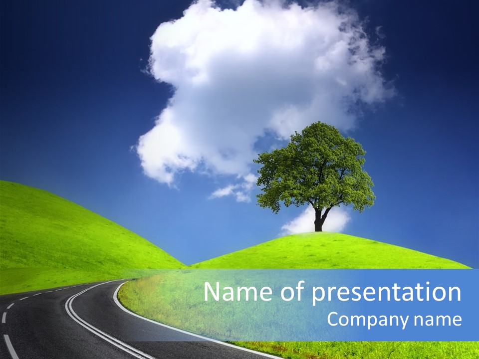 Farm Lane Landscape PowerPoint Template