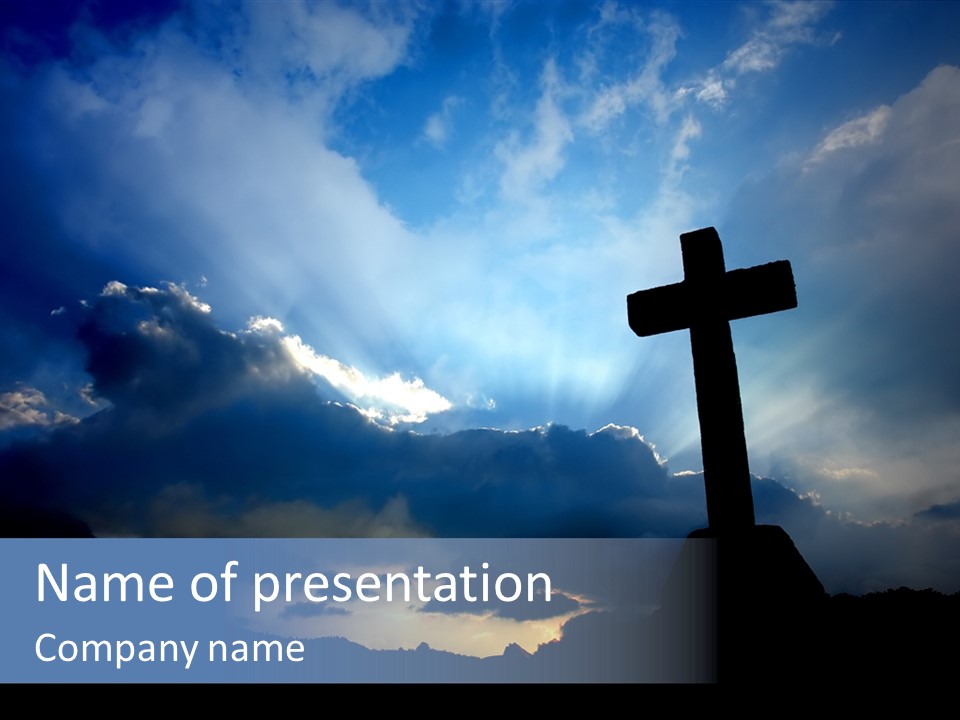 Holy Church Sun PowerPoint Template