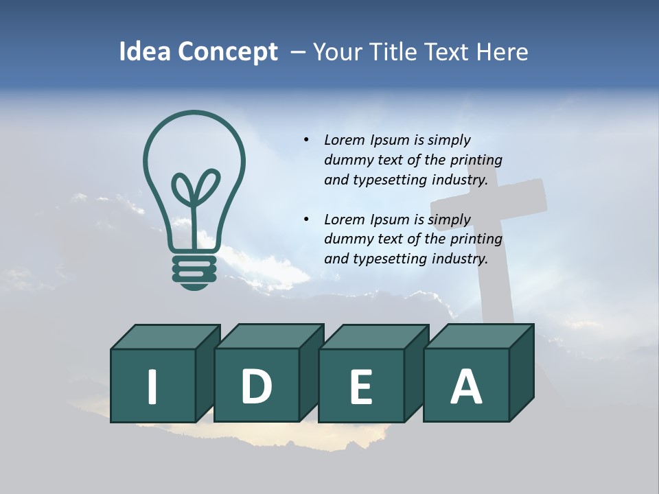 Holy Church Sun PowerPoint Template