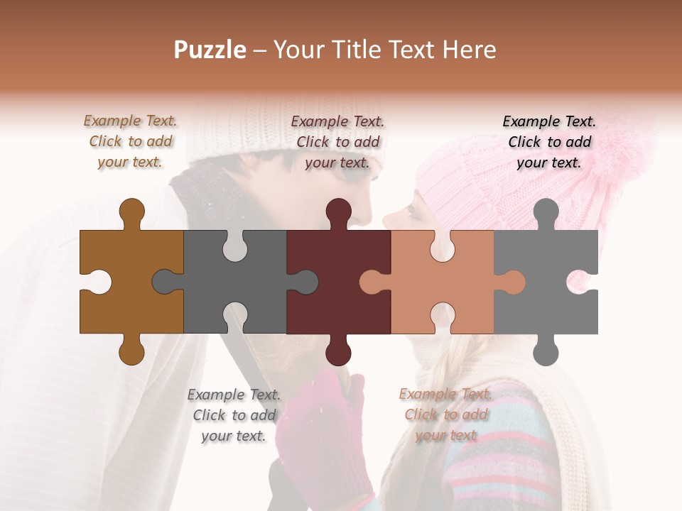 Girl Flirtation Attractive PowerPoint Template