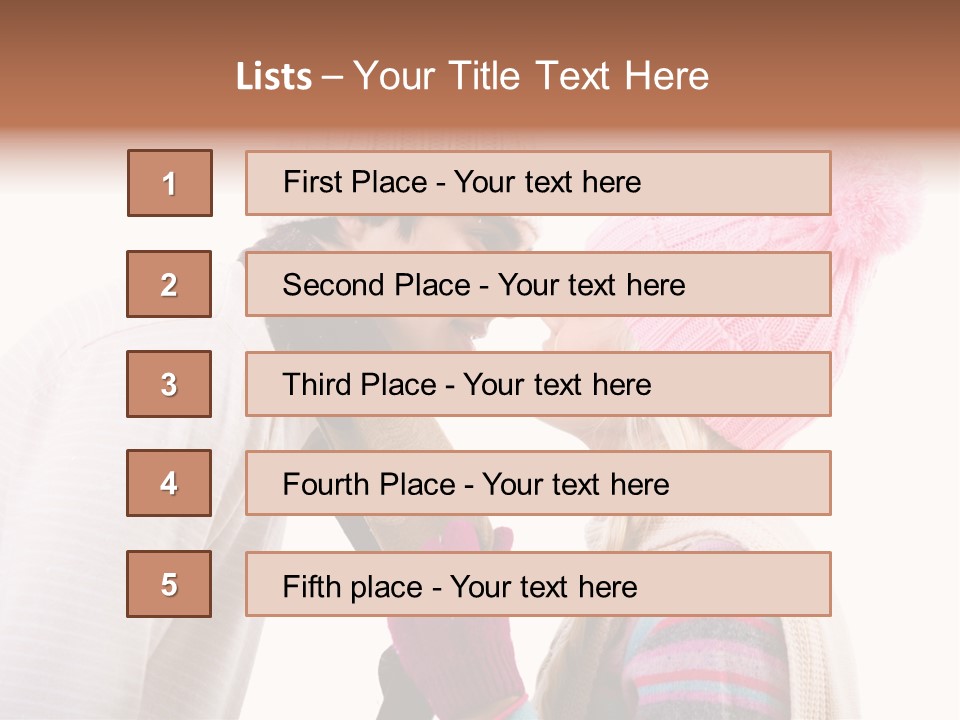 Girl Flirtation Attractive PowerPoint Template
