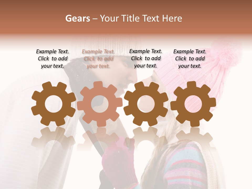 Girl Flirtation Attractive PowerPoint Template