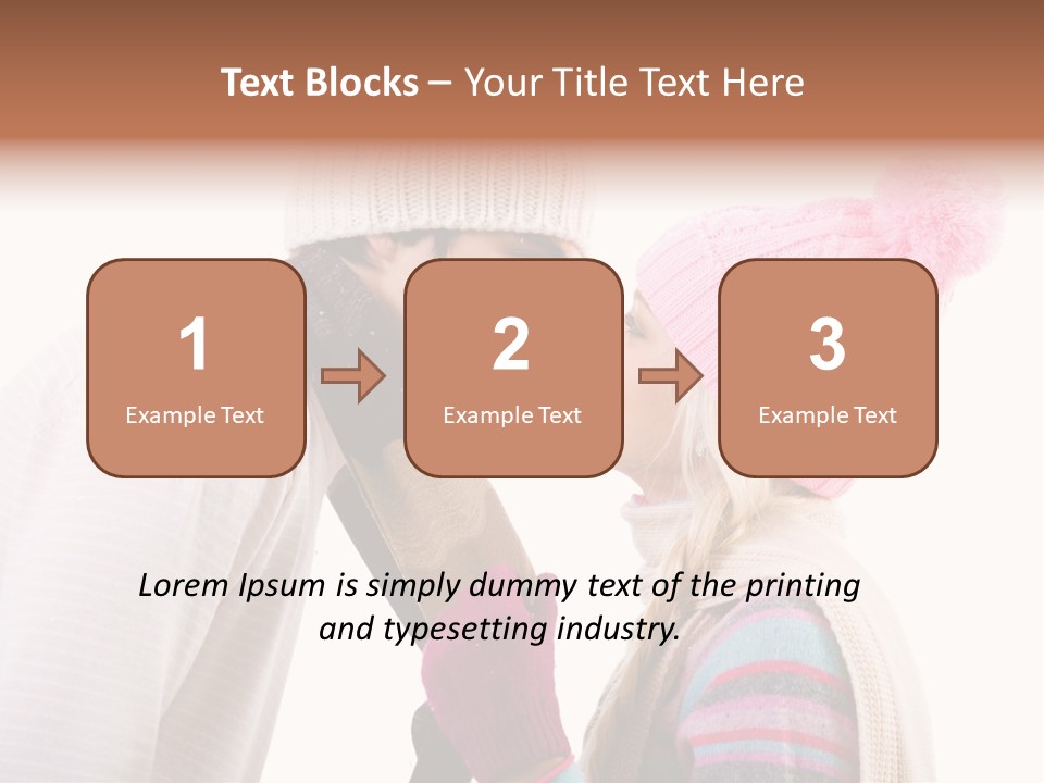 Girl Flirtation Attractive PowerPoint Template