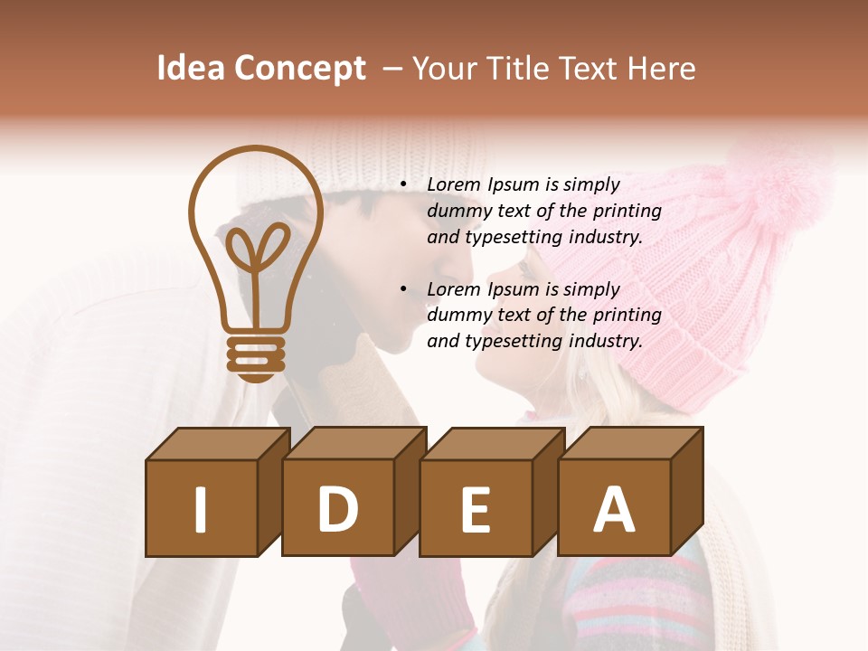 Girl Flirtation Attractive PowerPoint Template