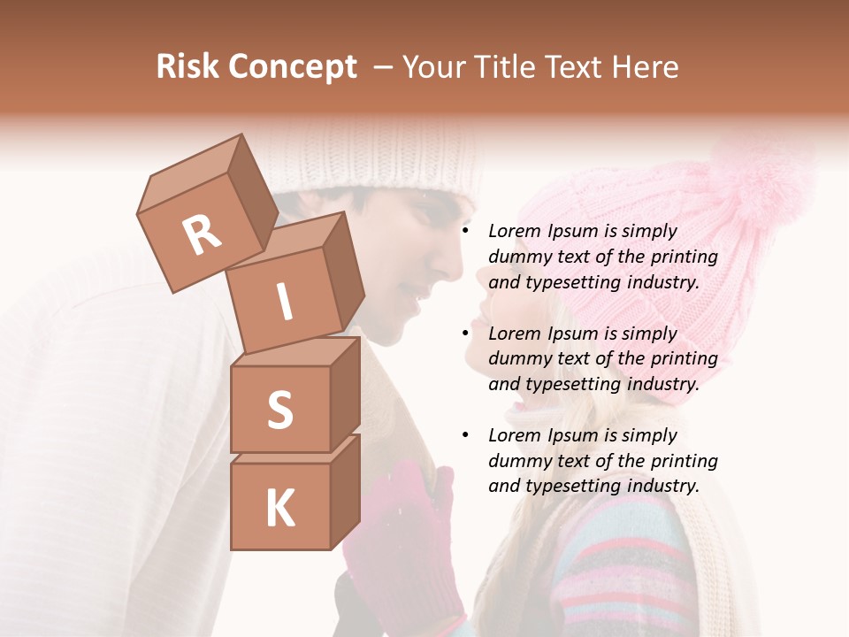 Girl Flirtation Attractive PowerPoint Template