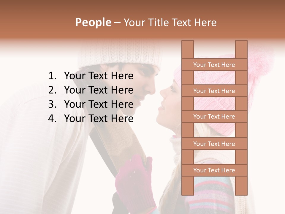 Girl Flirtation Attractive PowerPoint Template