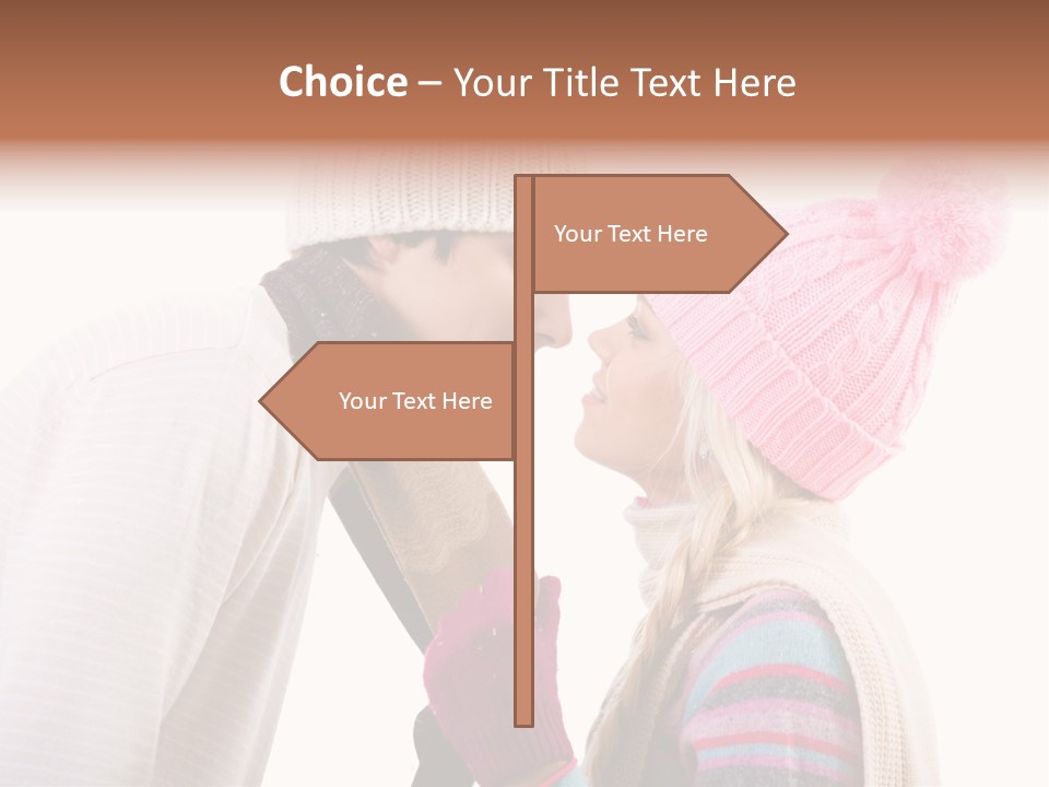 Girl Flirtation Attractive PowerPoint Template