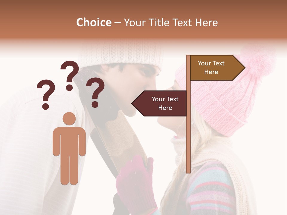 Girl Flirtation Attractive PowerPoint Template