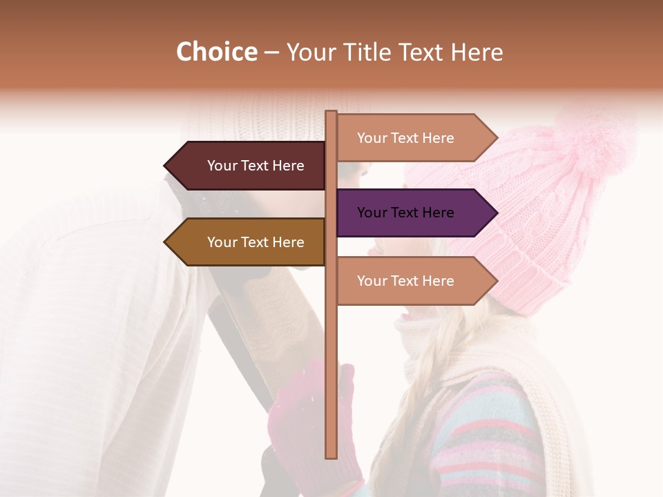 Girl Flirtation Attractive PowerPoint Template