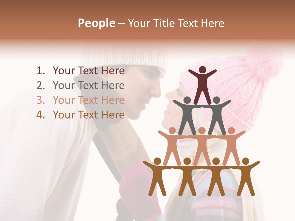 Girl Flirtation Attractive PowerPoint Template