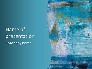 Abstract Turquoise Drawn PowerPoint Template