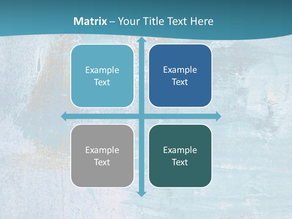 Abstract Turquoise Drawn PowerPoint Template