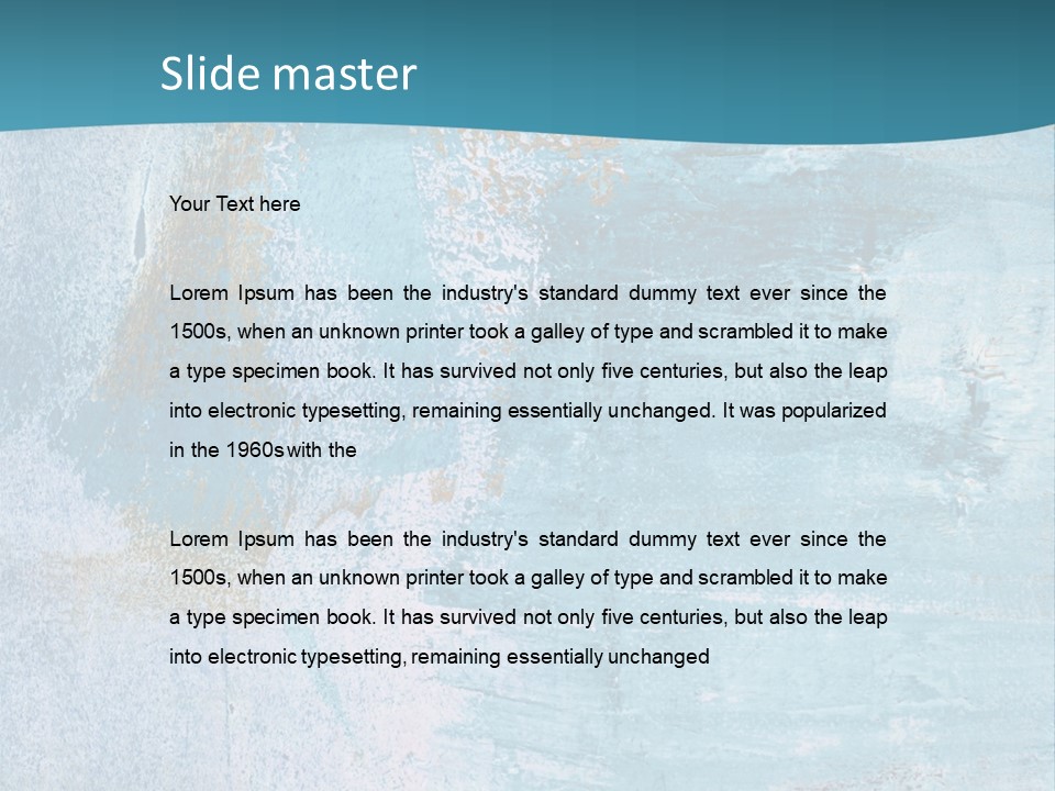 Abstract Turquoise Drawn PowerPoint Template