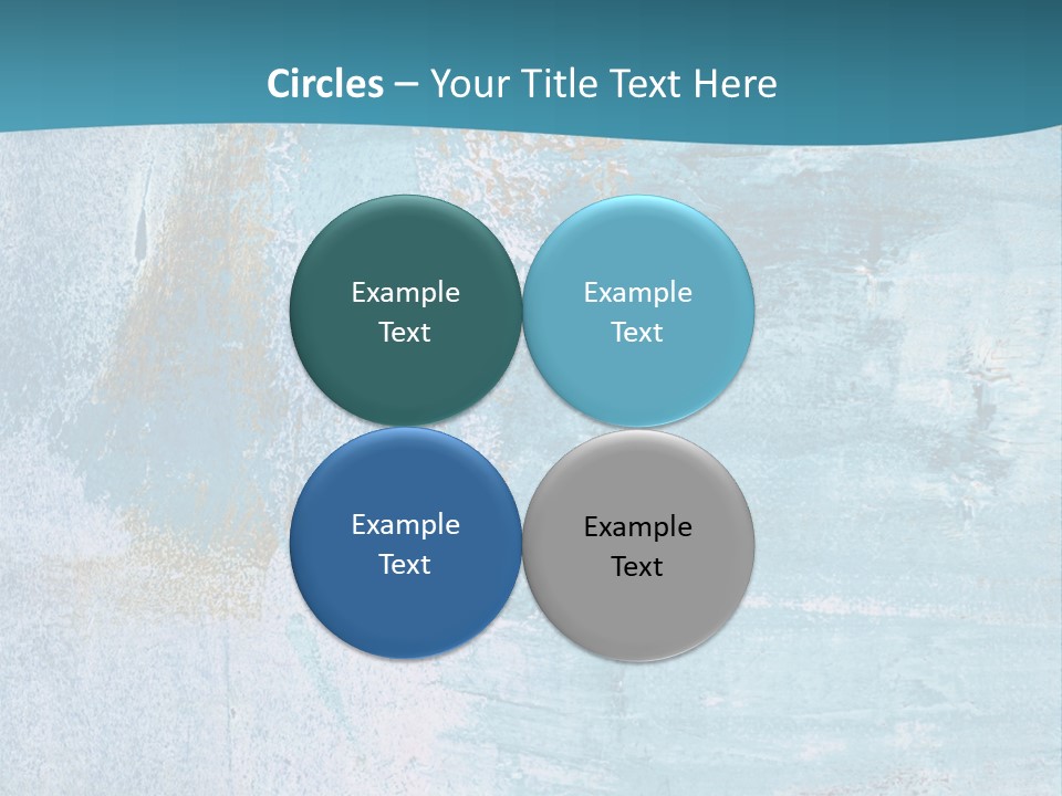 Abstract Turquoise Drawn PowerPoint Template