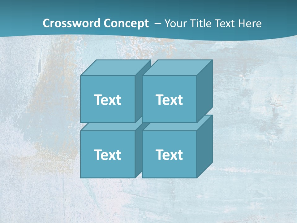 Abstract Turquoise Drawn PowerPoint Template