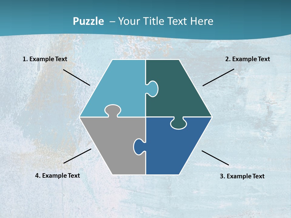 Abstract Turquoise Drawn PowerPoint Template