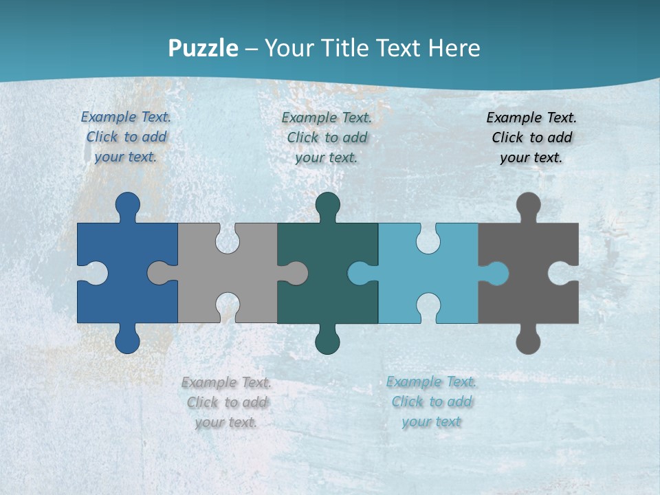 Abstract Turquoise Drawn PowerPoint Template