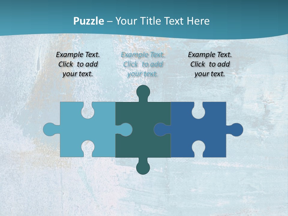 Abstract Turquoise Drawn PowerPoint Template