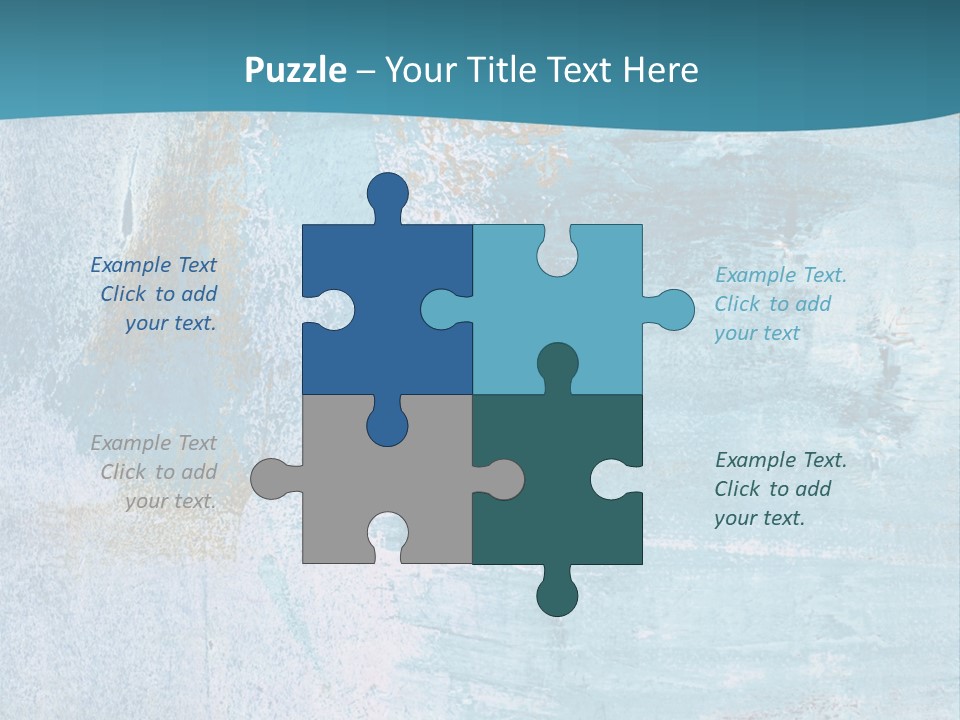 Abstract Turquoise Drawn PowerPoint Template