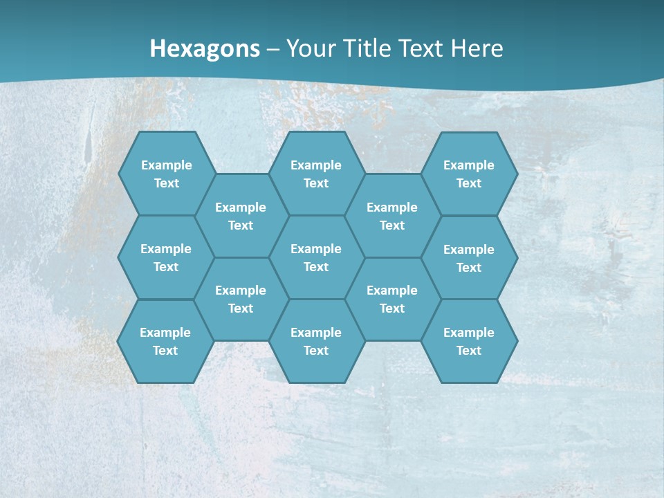 Abstract Turquoise Drawn PowerPoint Template