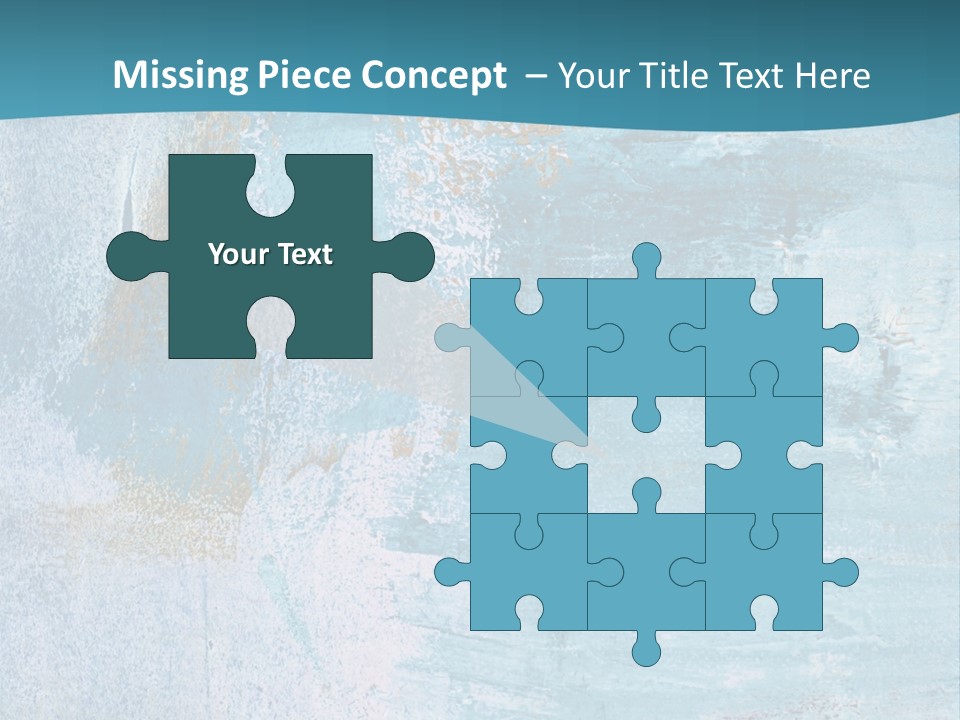 Abstract Turquoise Drawn PowerPoint Template