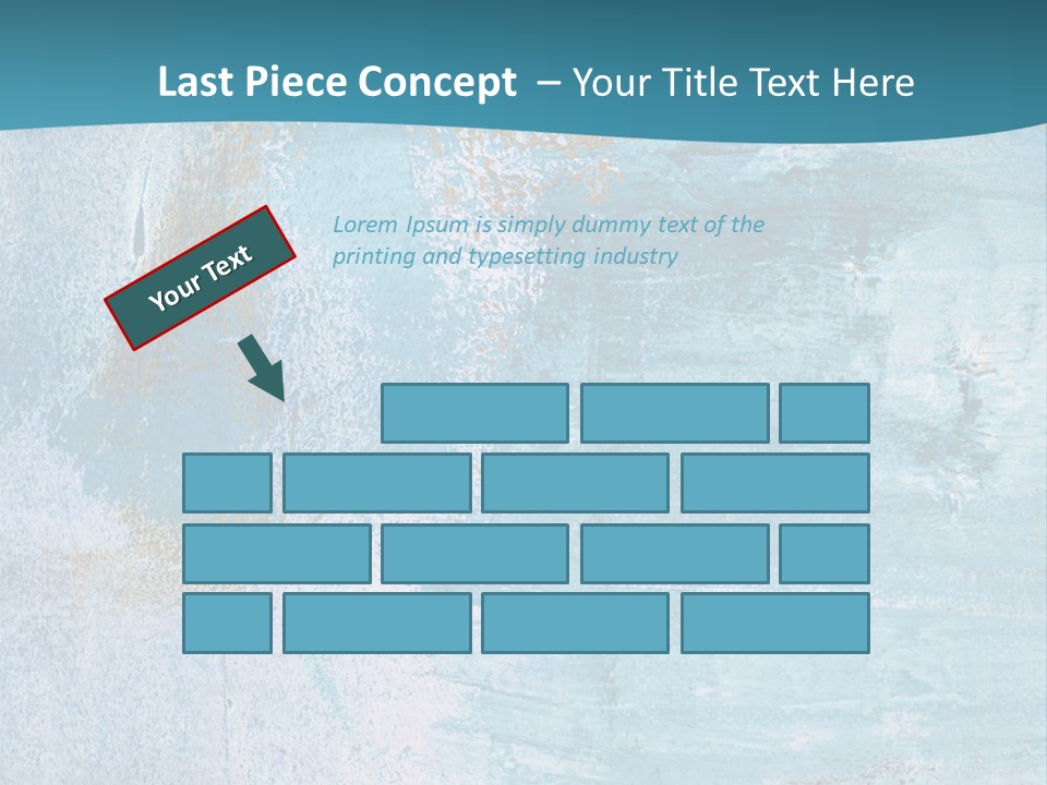 Abstract Turquoise Drawn PowerPoint Template