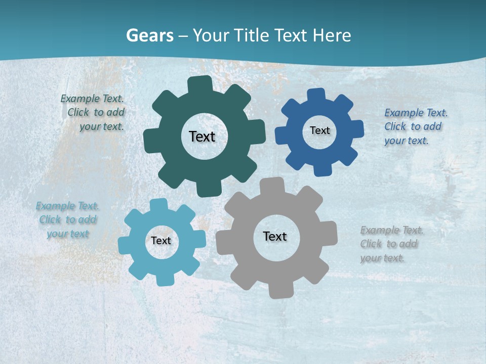 Abstract Turquoise Drawn PowerPoint Template