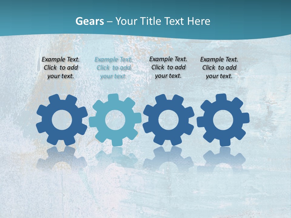 Abstract Turquoise Drawn PowerPoint Template