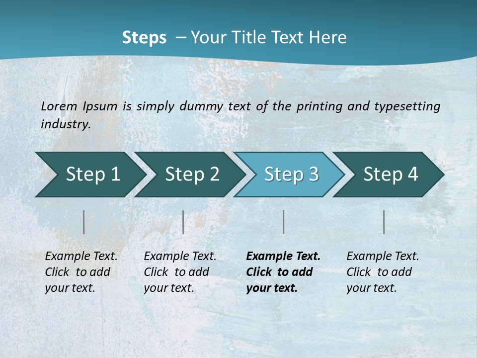 Abstract Turquoise Drawn PowerPoint Template