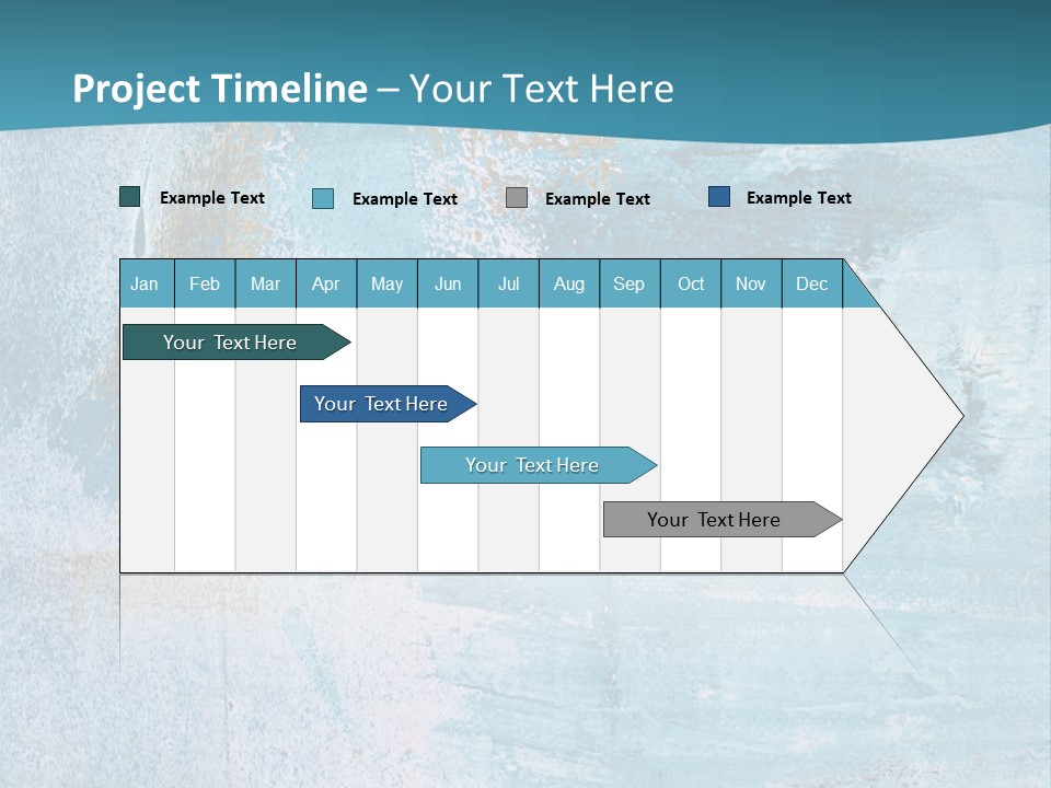 Abstract Turquoise Drawn PowerPoint Template