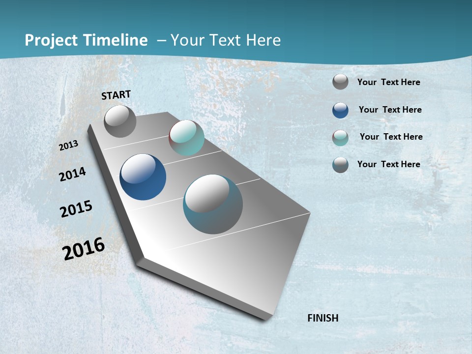 Abstract Turquoise Drawn PowerPoint Template