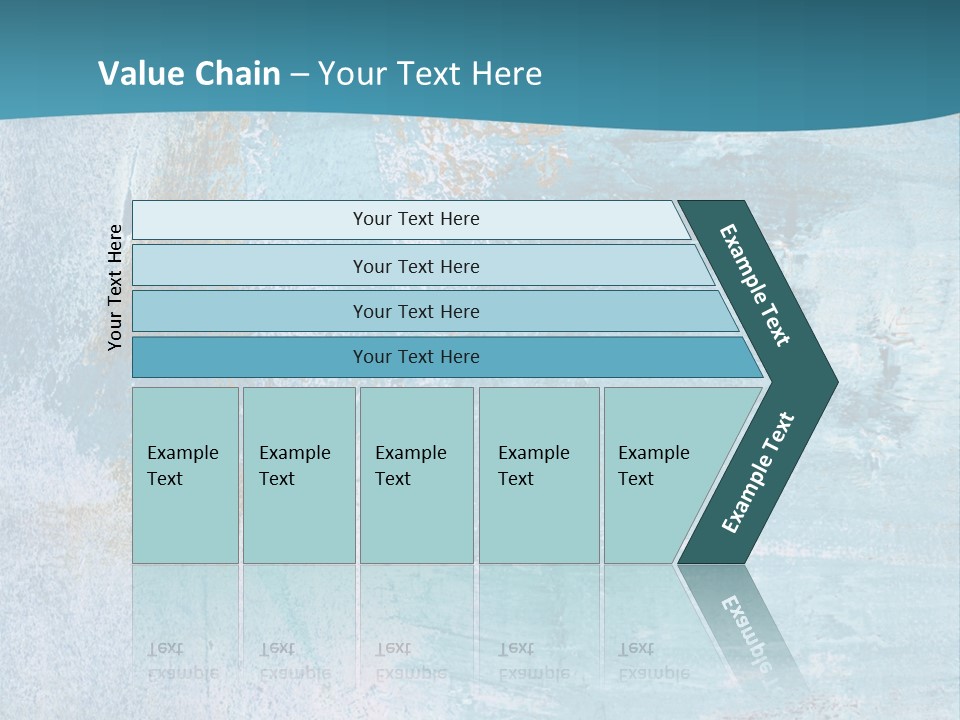 Abstract Turquoise Drawn PowerPoint Template