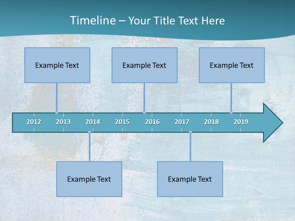Abstract Turquoise Drawn PowerPoint Template