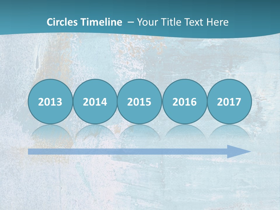 Abstract Turquoise Drawn PowerPoint Template