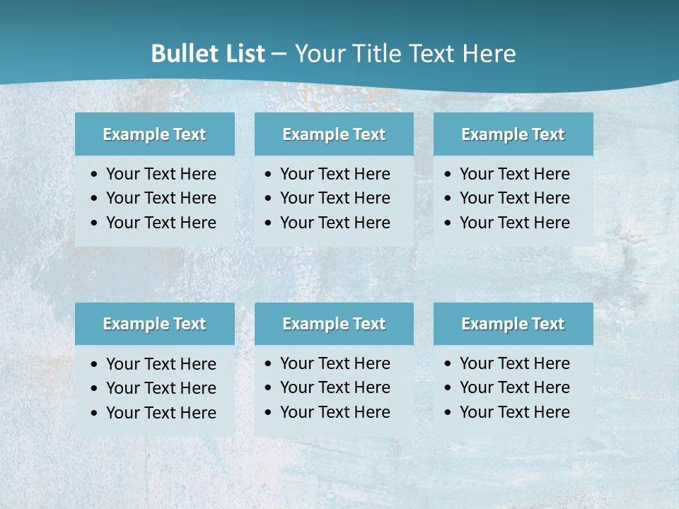 Abstract Turquoise Drawn PowerPoint Template